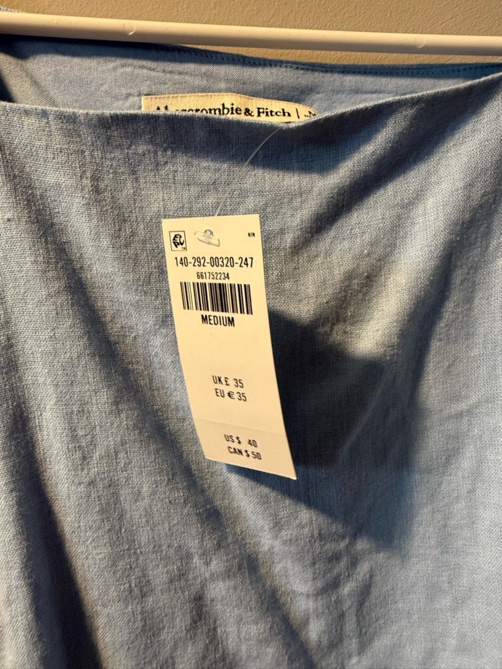 NWT Abercrombie & Fitch Shell Top With Tie Side Detail Medium - Picture 3 of 5